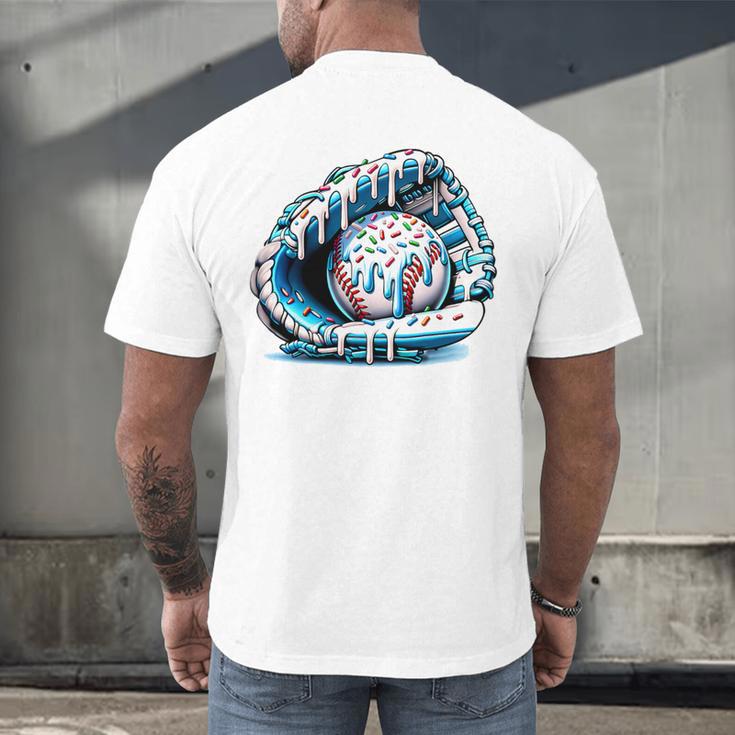 Baseball Drip Ice Cream Sprinkles Baseball Glove Premium Tri-Blend Men's Back Print T-Shirt Baseball Drip Ice Cream Sprinkles Baseball Glove Premium Tri-Blend Men's Back Print T-Shirt