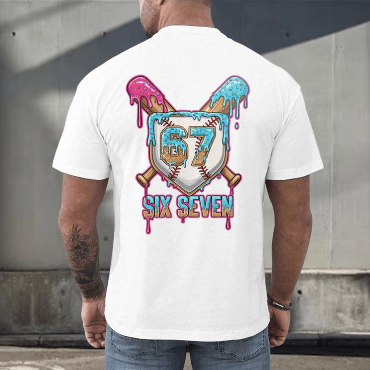 Baseball Drip Number 67 Player 6-7 Six Seven Meme Gen Alpha Men's Back Print T-Shirt