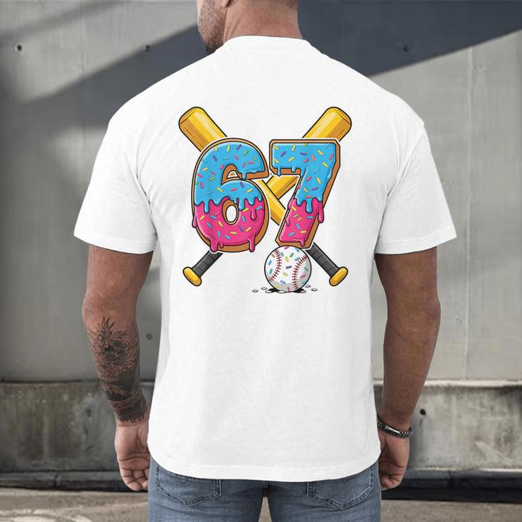 Baseball Drip Number 67 Player 67th Birthday Meme Gen Alpha Men's Back Print T-Shirt Baseball Drip Number 67 Player 67th Birthday Meme Gen Alpha Men's Back Print T-Shirt