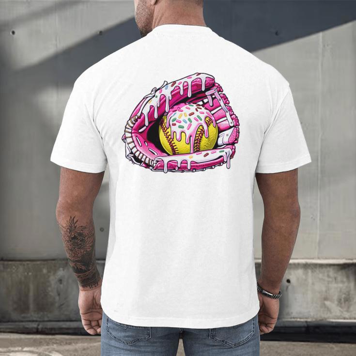Baseball Glove Drip Shirt Ice Cream Dripping Girls Pocket Premium Men's Back Print T-Shirt Baseball Glove Drip Shirt Ice Cream Dripping Girls Pocket Premium Men's Back Print T-Shirt