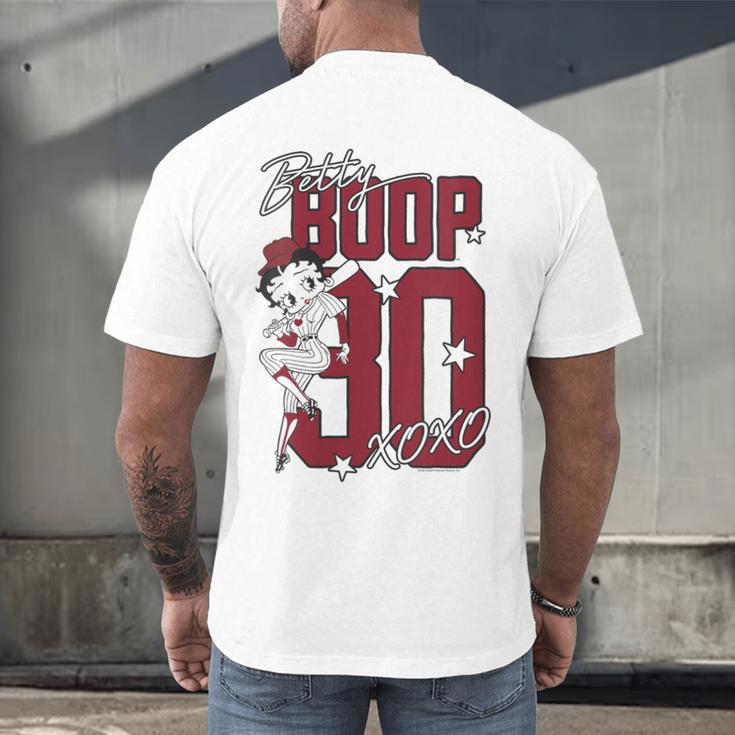 Betty Boop Baseball Logo Jersey With Stars Cute Cartoon Men's Back Print T-Shirt