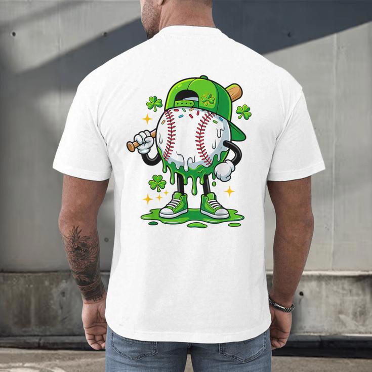 Boys St Patrick’s Day Baseball Drip Ice Cream Apparel Youth Men's Back Print T-Shirt