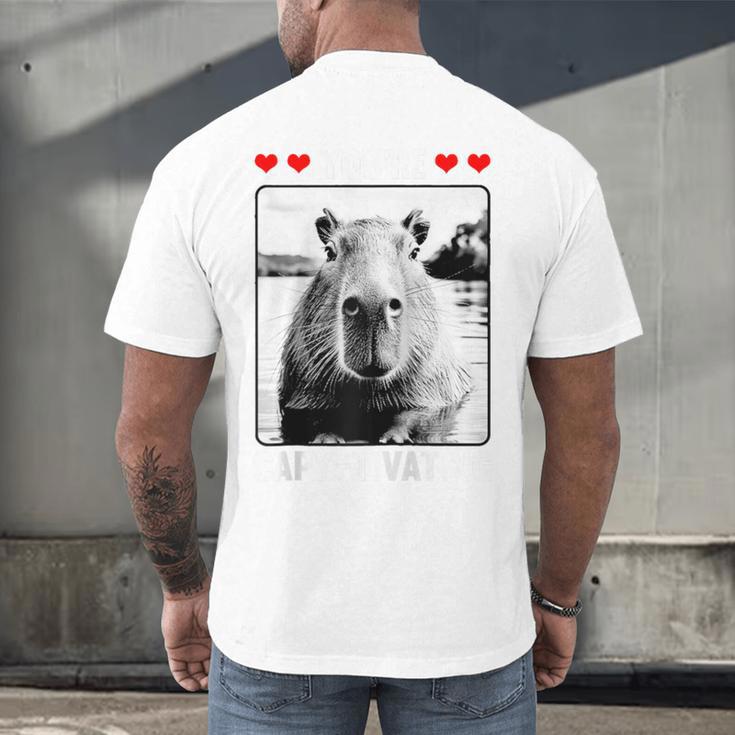 Capybara Love Valentines Day Cute Animal Hearts Raglan Baseball Tee Men's Back Print T-Shirt Capybara Love Valentines Day Cute Animal Hearts Raglan Baseball Tee Men's Back Print T-Shirt