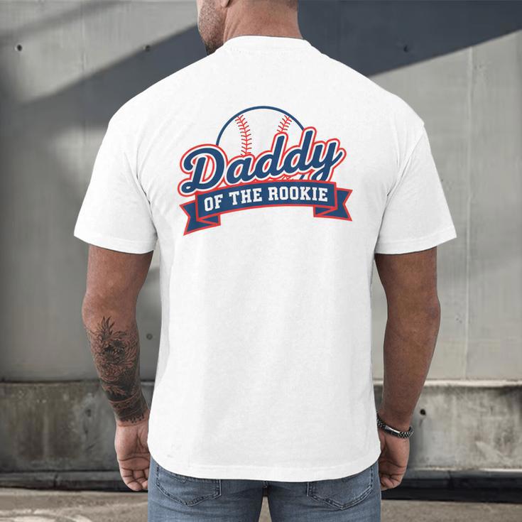 Dad Daddy Of The Rookie Baseball Men's Back Print T-Shirt Dad Daddy Of The Rookie Baseball Men's Back Print T-Shirt