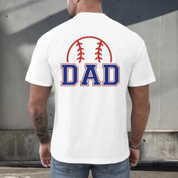 Dad Of Rookie 1st Birthday Baseball Boy Family Matching Men's Back Print T-Shirt Dad Of Rookie 1st Birthday Baseball Boy Family Matching Men's Back Print T-Shirt