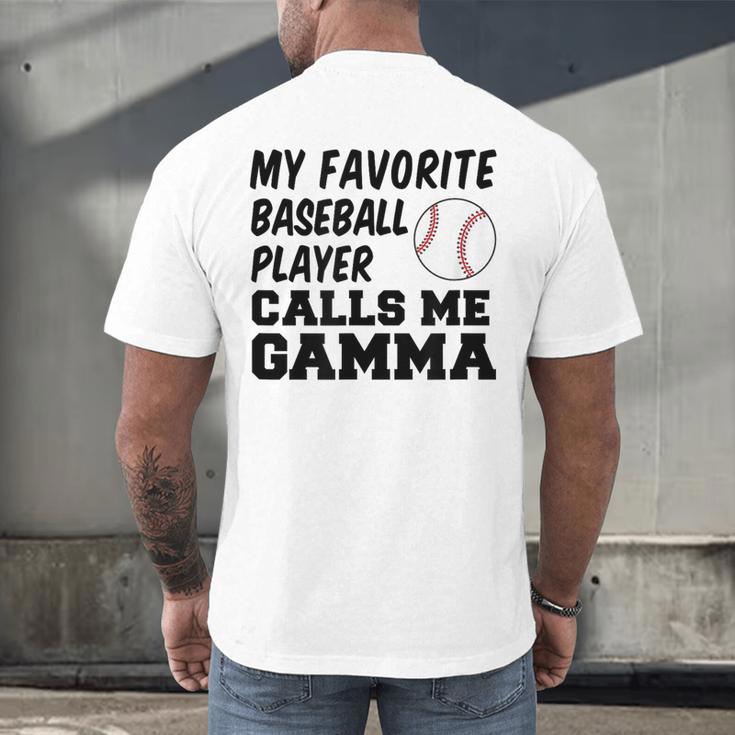 My Favorite Baseball Player Calls Me Gamma Men's Back Print T-Shirt My Favorite Baseball Player Calls Me Gamma Men's Back Print T-Shirt
