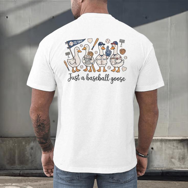 Game Day Just A Baseball Goose Cute Duck Team Sports Men's Back Print T-Shirt Game Day Just A Baseball Goose Cute Duck Team Sports Men's Back Print T-Shirt