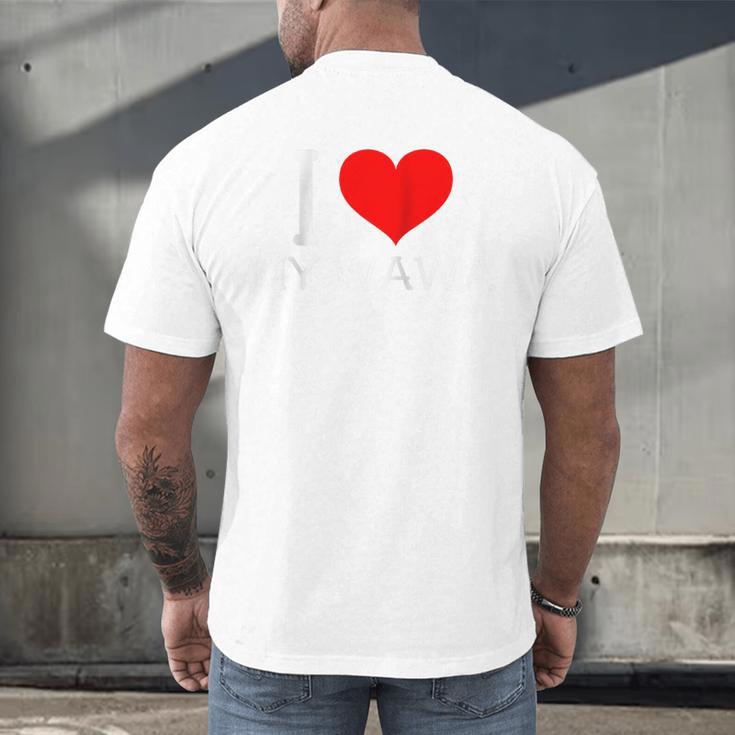I Heart My Wawa Raglan Baseball Tee Men's Back Print T-Shirt