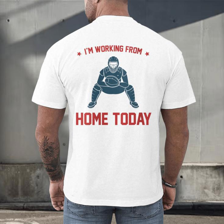 I'm Working From Home Today Baseball Lover Men Women Men's Back Print T-Shirt