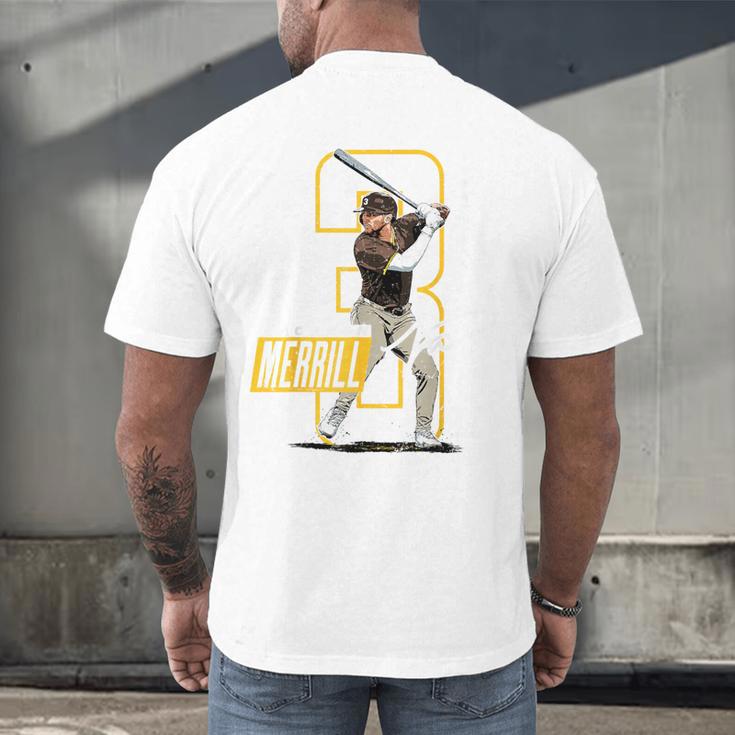 Jackson Merrill San Diego MLB Baseball Player MLBJME202M Men's Back Print T-Shirt Jackson Merrill San Diego MLB Baseball Player MLBJME202M Men's Back Print T-Shirt