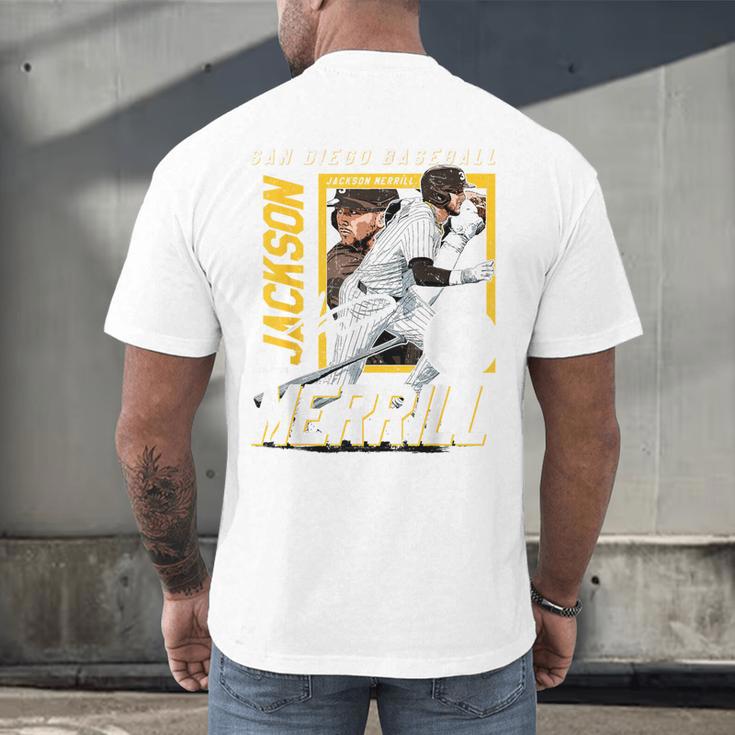 Jackson Merrill San Diego MLB Baseball Player MLBJME203M Men's Back Print T-Shirt Jackson Merrill San Diego MLB Baseball Player MLBJME203M Men's Back Print T-Shirt