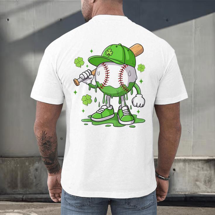 Kids Boys Happy St Patricks Day Kids Baseball Ice Cream Drip Men's Back Print T-Shirt Kids Boys Happy St Patricks Day Kids Baseball Ice Cream Drip Men's Back Print T-Shirt