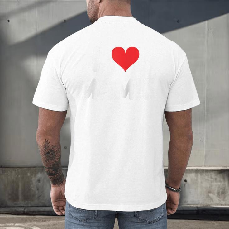I Love Mamie Heart Grandma Grandmother Grandparent Raglan Baseball Tee Men's Back Print T-Shirt I Love Mamie Heart Grandma Grandmother Grandparent Raglan Baseball Tee Men's Back Print T-Shirt