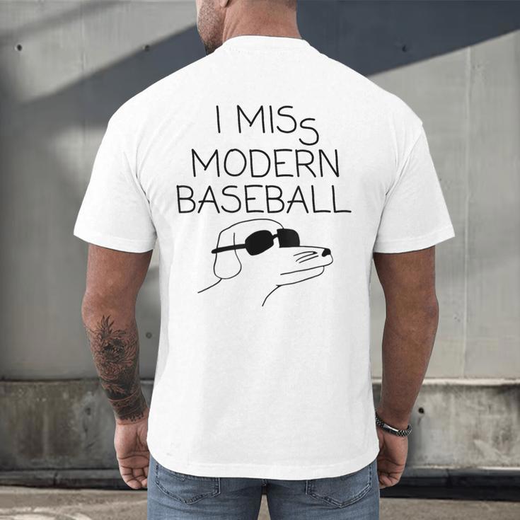 I Miss Modern Baseball Vintage Baseball Meme Tee Men's Back Print T-Shirt I Miss Modern Baseball Vintage Baseball Meme Tee Men's Back Print T-Shirt
