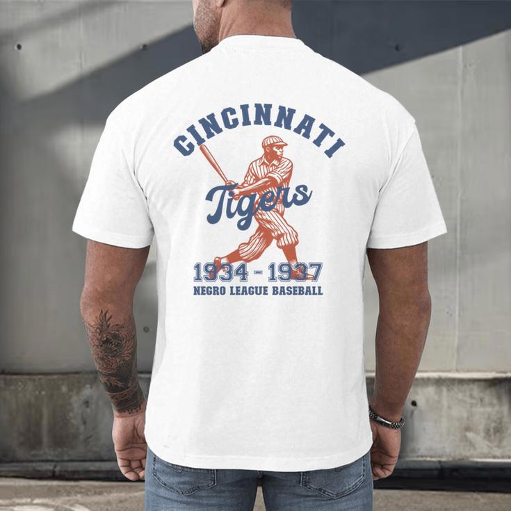 Negro League Baseball History Month Cincinnati Ohio Men's Back Print T-Shirt Negro League Baseball History Month Cincinnati Ohio Men's Back Print T-Shirt
