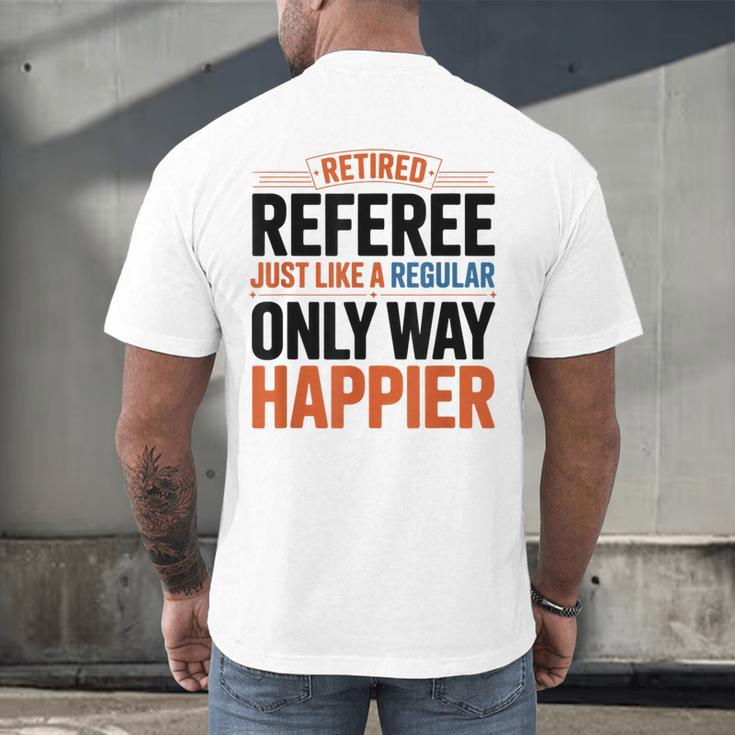 Retired Basketball Referee For Baseball Refs Men's Back Print T-Shirt Retired Basketball Referee For Baseball Refs Men's Back Print T-Shirt