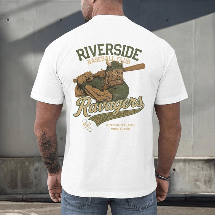 Riverside Ravagers Retro Minor League Baseball Men's Back Print T-Shirt Riverside Ravagers Retro Minor League Baseball Men's Back Print T-Shirt