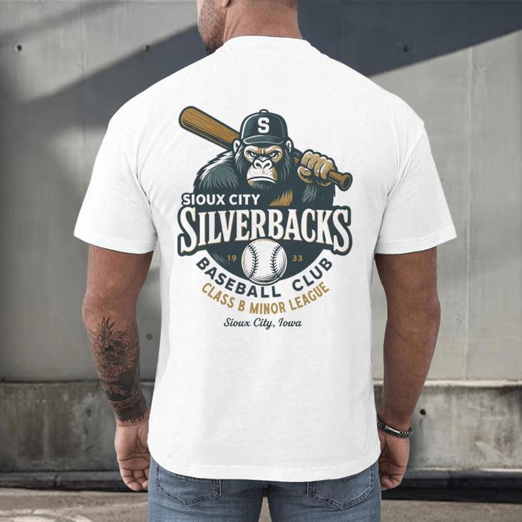Sioux City Silverbacks Retro Minor League Baseball Men's Back Print T-Shirt Sioux City Silverbacks Retro Minor League Baseball Men's Back Print T-Shirt