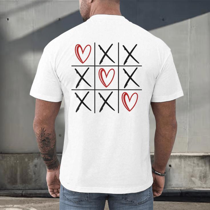 Tic Tac Toe Love Hearts Romantic Valentine Raglan Baseball Tee Men's Back Print T-Shirt Tic Tac Toe Love Hearts Romantic Valentine Raglan Baseball Tee Men's Back Print T-Shirt