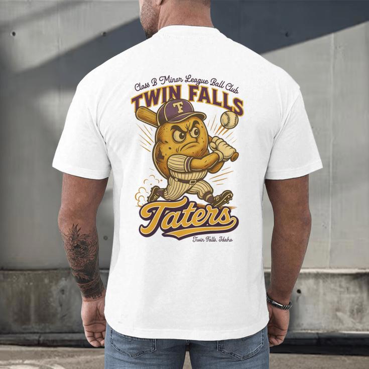 Twin Falls Taters Minor League Baseball Team Men's Back Print T-Shirt Twin Falls Taters Minor League Baseball Team Men's Back Print T-Shirt