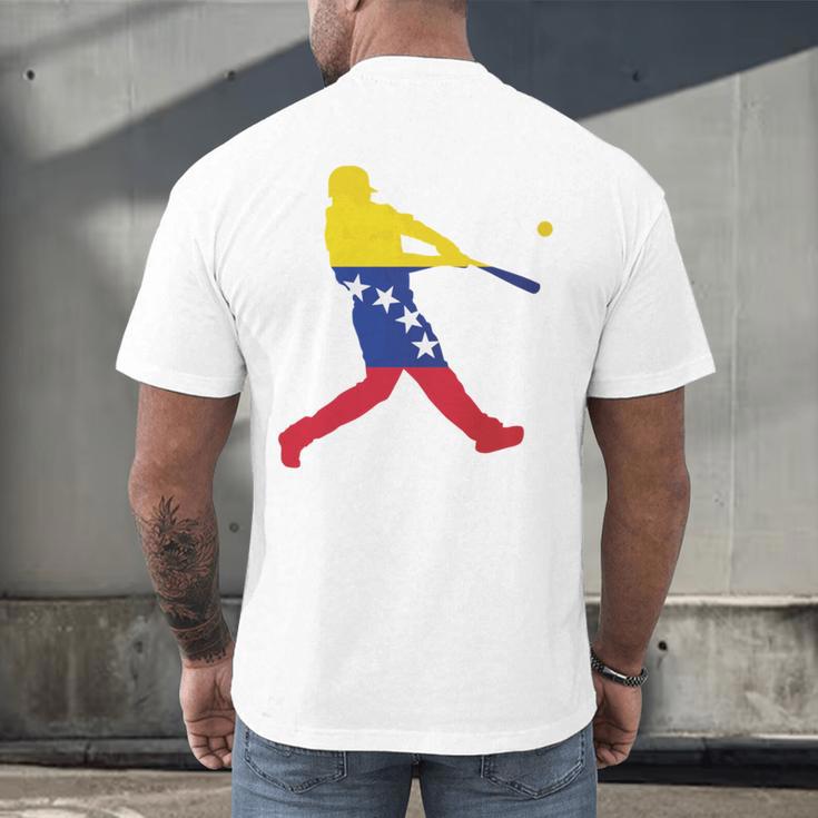 Venezuela Baseball Men's Back Print T-Shirt Venezuela Baseball Men's Back Print T-Shirt