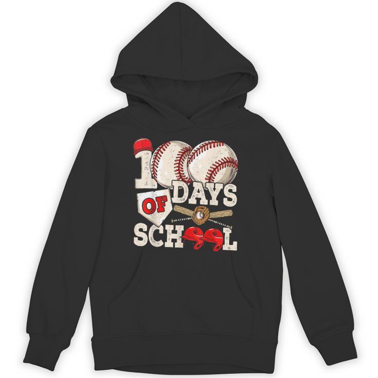 100 Days Of School Baseball 100th Day Of School Kids Teacher Unisex Hoodie