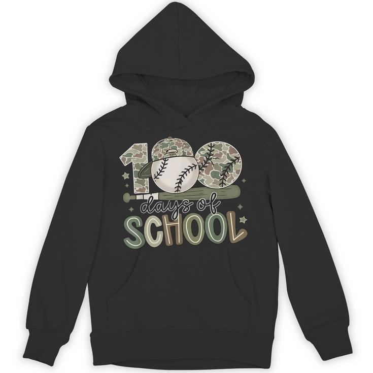 100 Days Of School Baseball Camo Celebration Unisex Hoodie