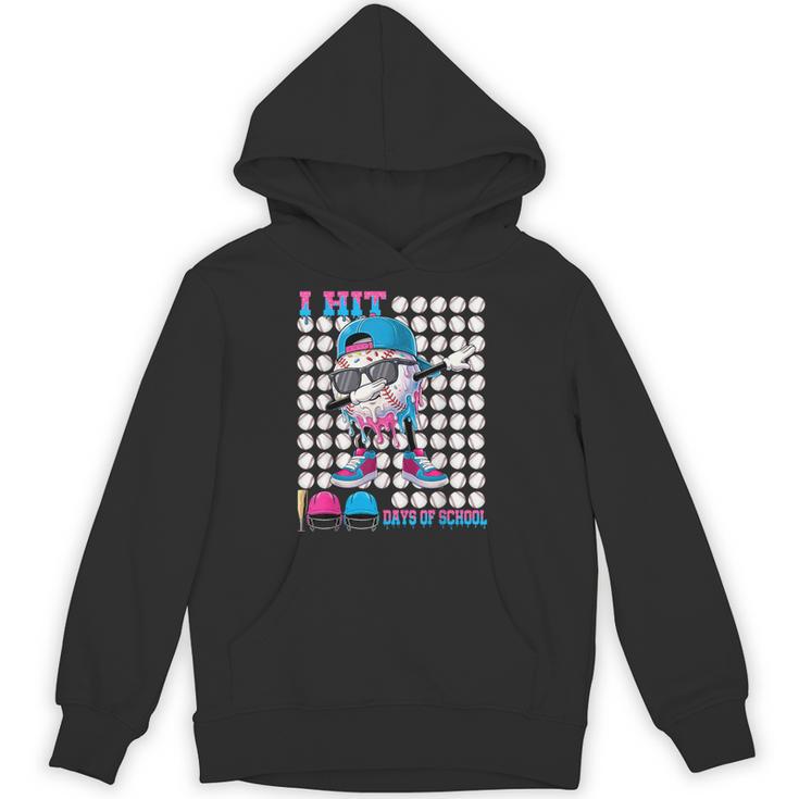 100 Days Of School Baseball Drip Boys Kids 100th Day School Unisex Hoodie