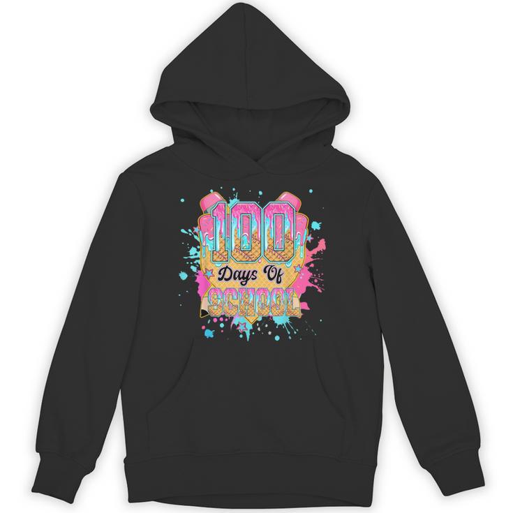 100 Days Of School Baseball Drip Boys Kids 100th Day Unisex Hoodie