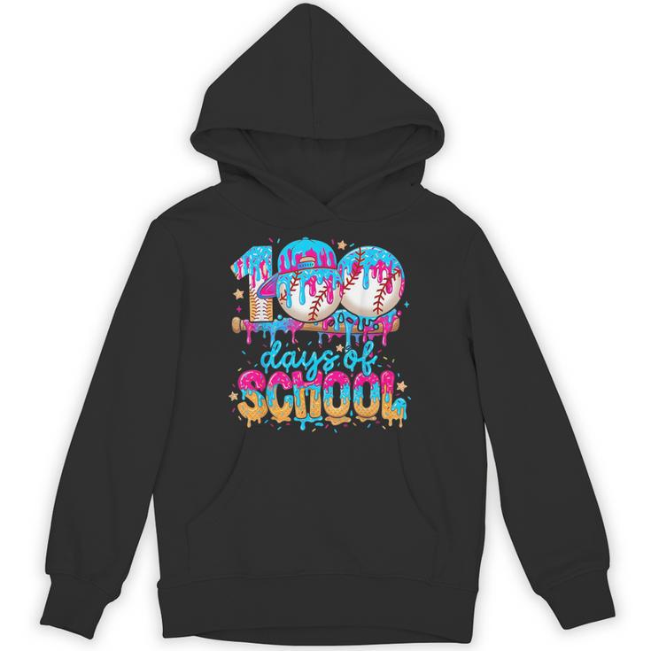 100 Days Of School Baseball Ice Cream For Boy Girl Kids Unisex Hoodie 100 Days Of School Baseball Ice Cream For Boy Girl Kids Unisex Hoodie