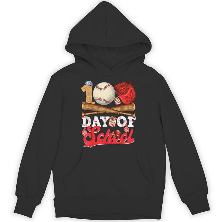 100 Days Of School Baseball Player Sports Game Teacher Kid Unisex Hoodie