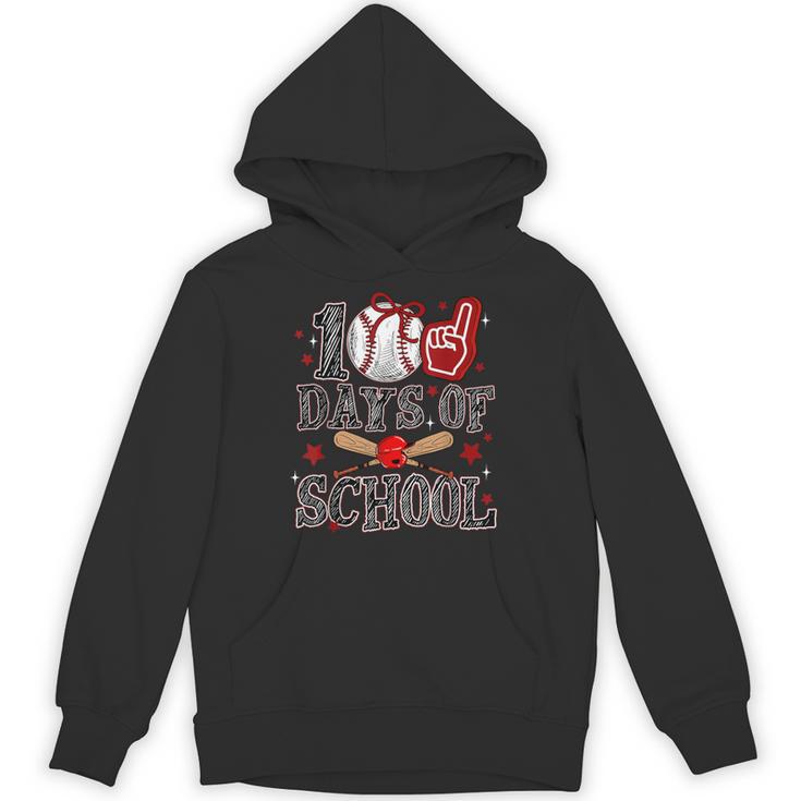 100 Days Of School Baseball Teacher 100 Days Smarter Student Unisex Hoodie
