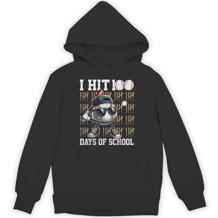 100 Days Of School Boys Kids 100th Day Balls Baseball Kids Unisex Hoodie