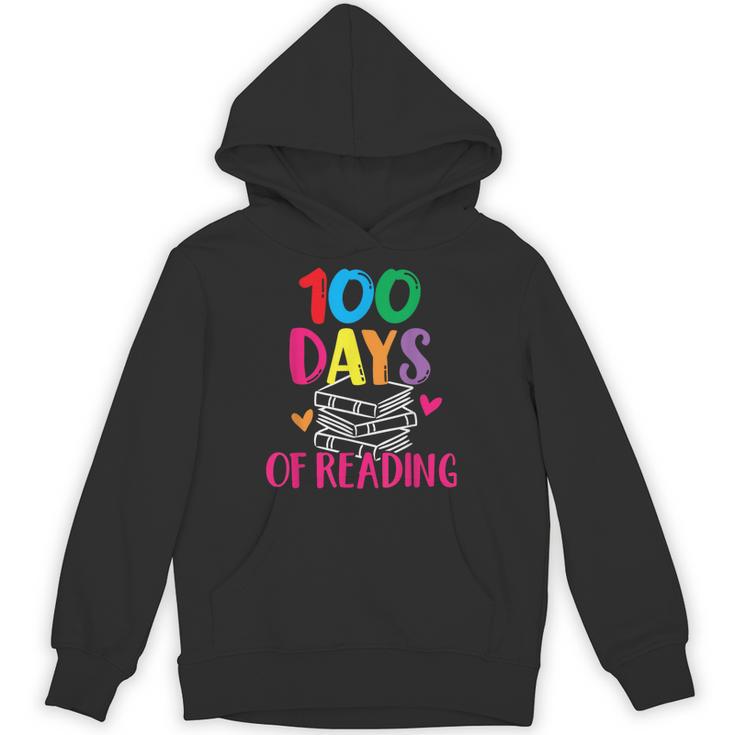 100 Days Of School Reading English Teacher Books Stack Unisex Hoodie