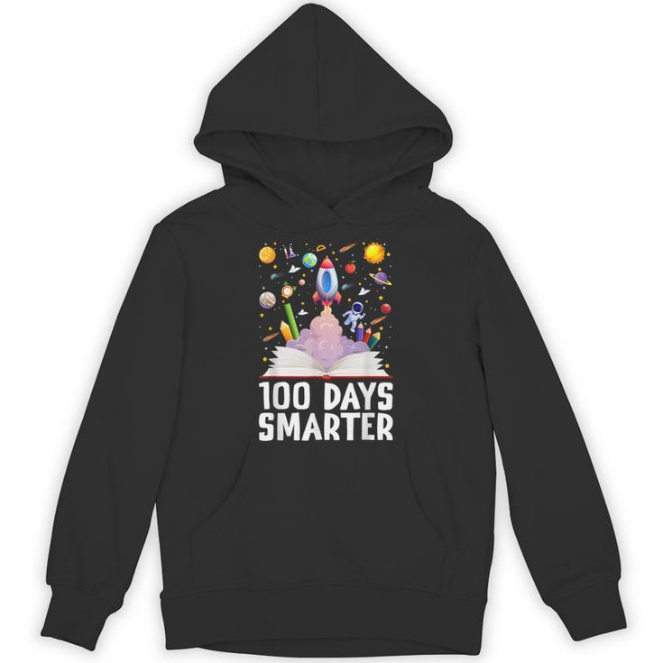 100th Day Of School 100 Days Smarter Books Space Astronaut Unisex Hoodie