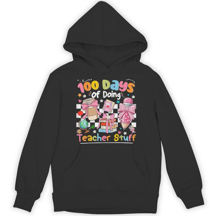 100th Day Of School Teacher 100 Days Coffee Books Unisex Hoodie