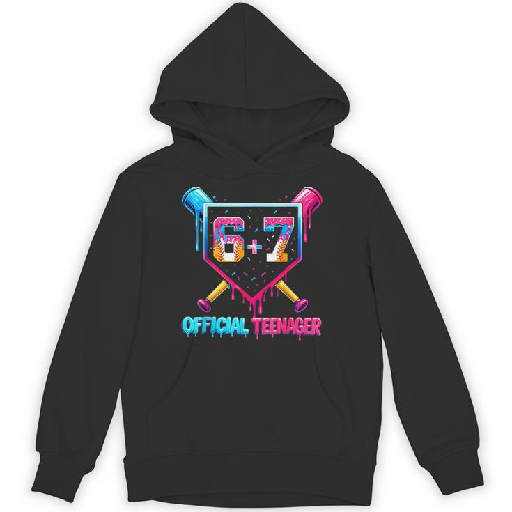 13th Birthday Official Teenager 67 Baseball Drip Boys Unisex Hoodie