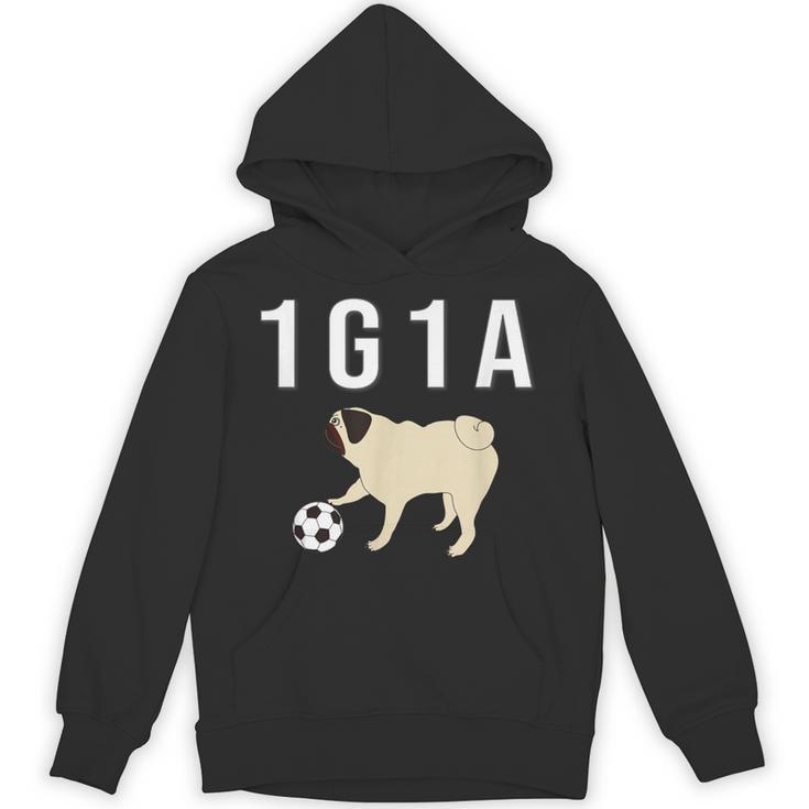 1G1a Pug くるりん尻尾のパグ おもしろ パーカー