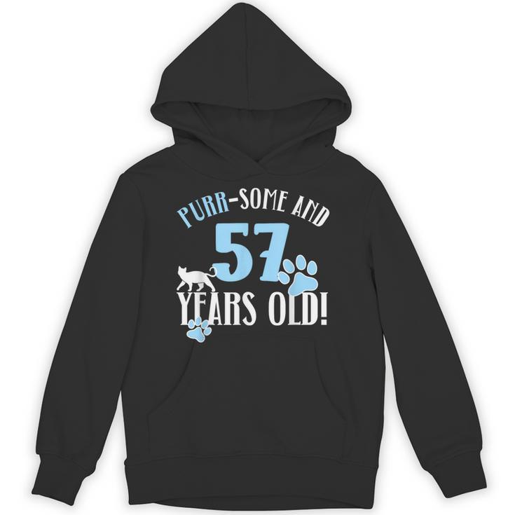 57歳の誕生日 57歳 猫 ママ 猫好き 誕生日 パーカー