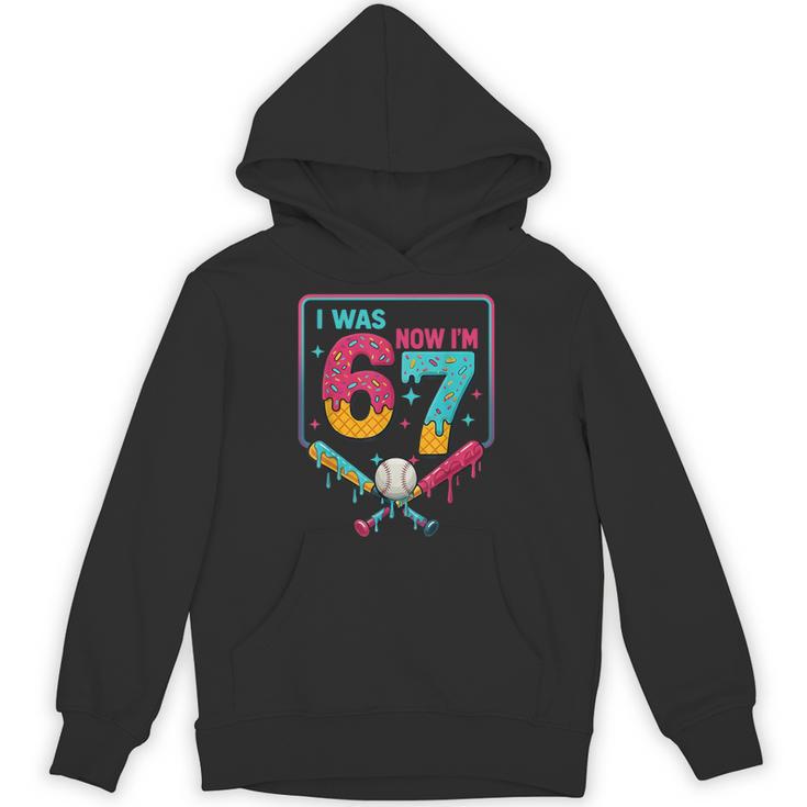 I Was 6 Now Im 7 Ice Cream Drip Baseball For Men Women Kids Unisex Hoodie