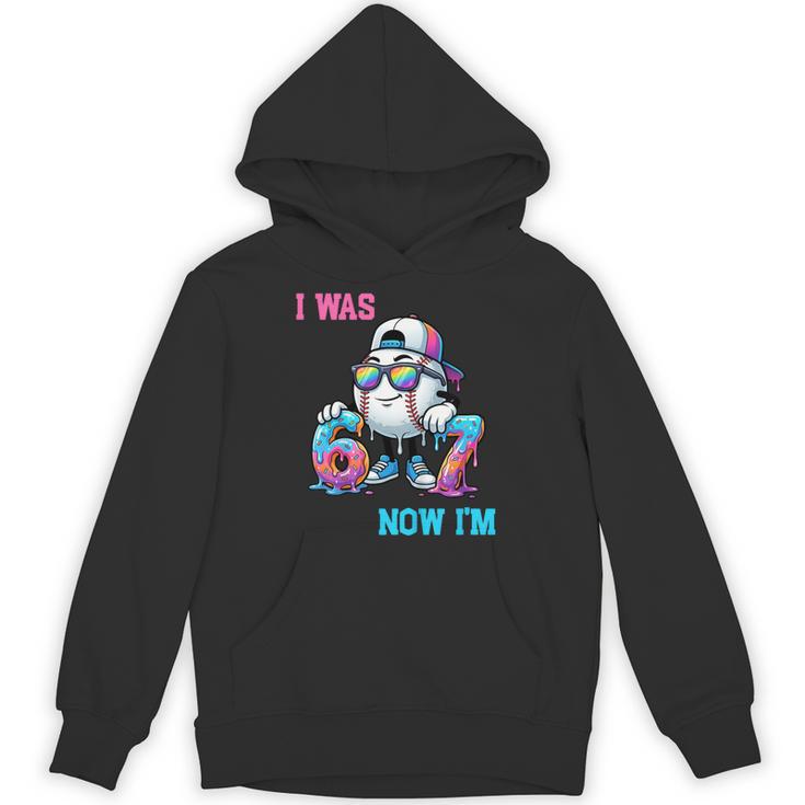 I Was 6 Now I'm 7 Baseball Birthday Drip Ice Cream Boy Unisex Hoodie