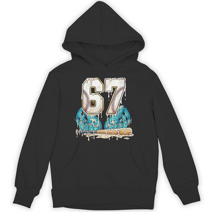 67 Baseball Drip Boys Youth Kids 6-7 Ice Cream Dripping 6 7 Unisex Hoodie