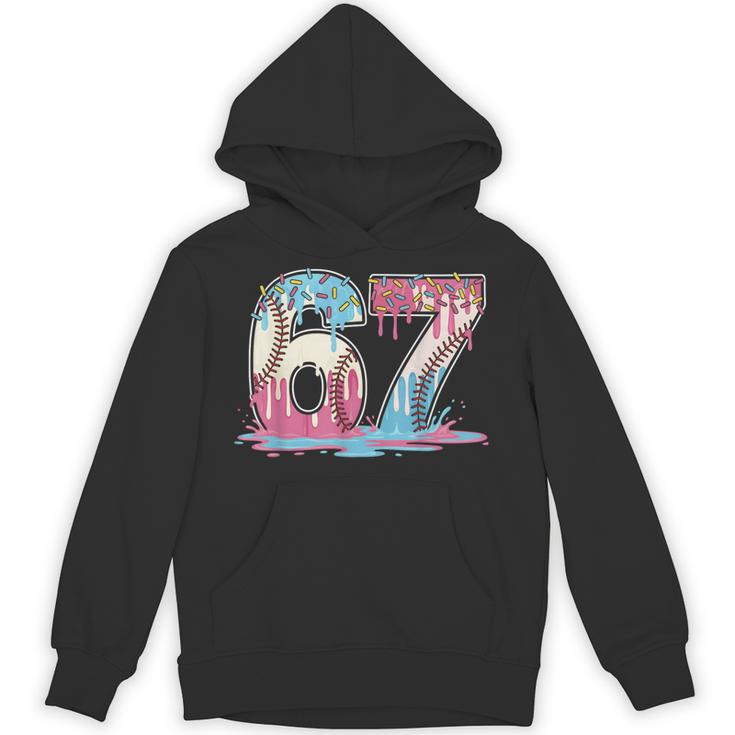67 Baseball Ice Cream Drip Meme Six Seven Gen Alpha Unisex Hoodie