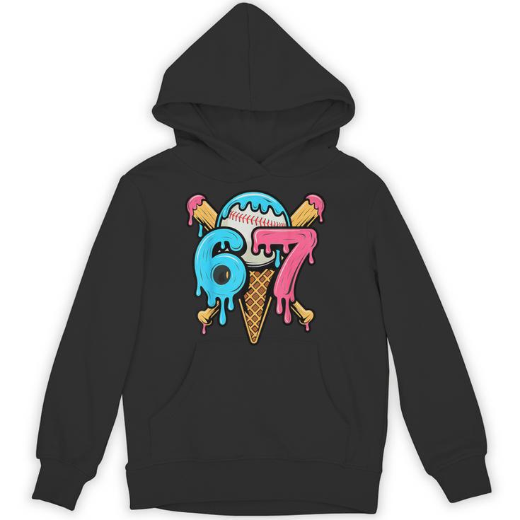 67 Baseball Ice Cream Drip Player Unisex Hoodie