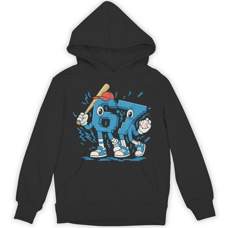 67 Six Seven 6-7 Italian Brainrot Kids Baseball Unisex Hoodie
