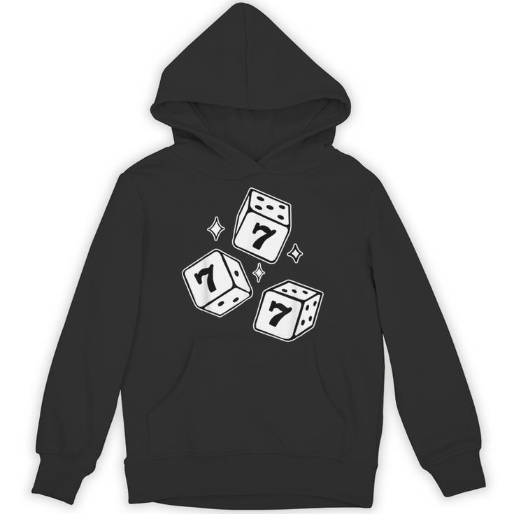 777 ラッキーダイス エンジェルナンバー ブラックワーク パーカー