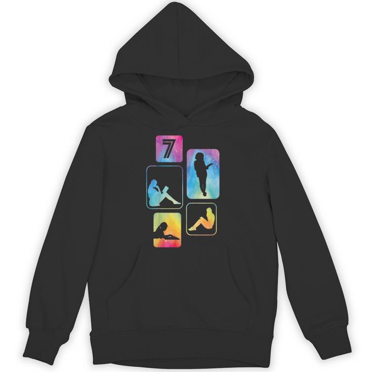 7th Birthday Book Reading Bookworm Book Lover Girls Unisex Hoodie