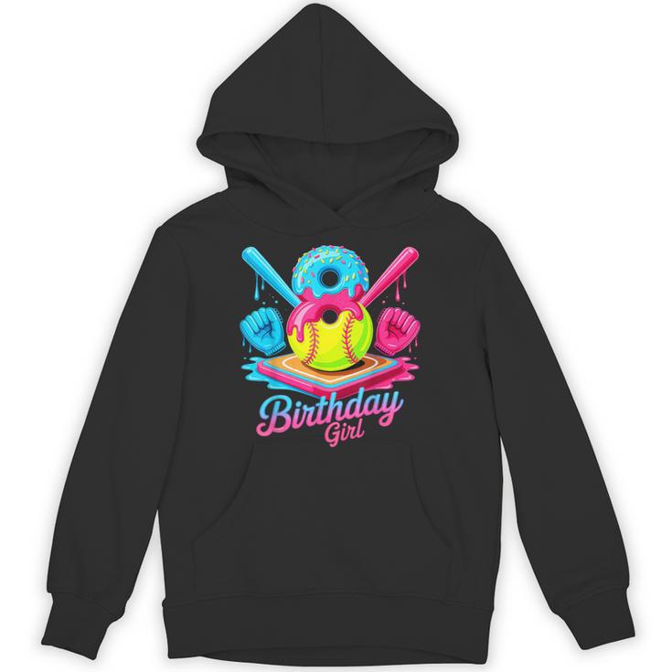 8th Birthday Baseball Ice Cream Drip 8 Years Old Girls B-Day Unisex Hoodie