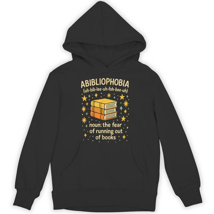 Abibliophobia Book Lover Reading Humor Graphic Unisex Hoodie
