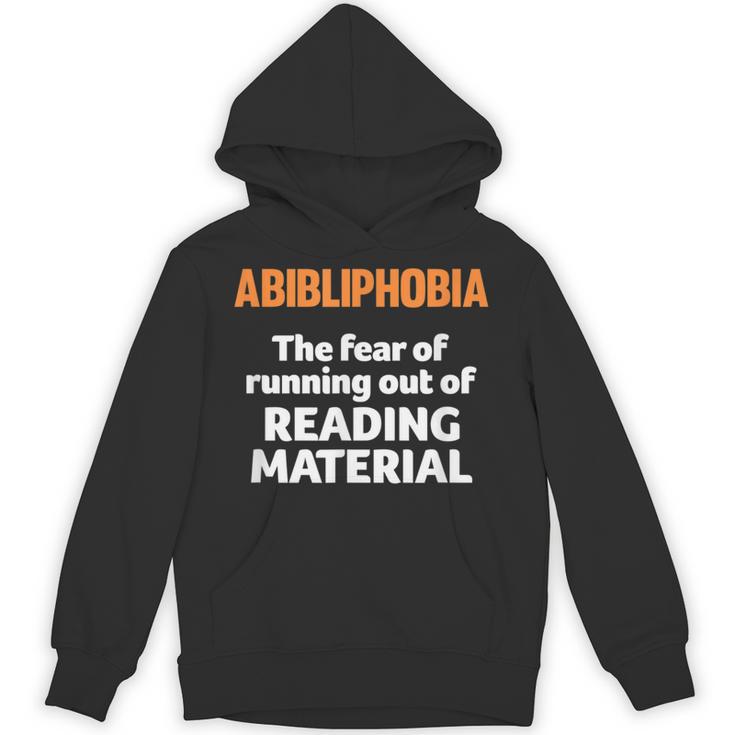 Abibliophobia Reading Bookworm Teacher Librarian Book Reader Unisex Hoodie